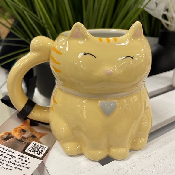 Orange Tabby Cat Figural Handpainted Ceramic Mug NWT - Picture 1 of 4